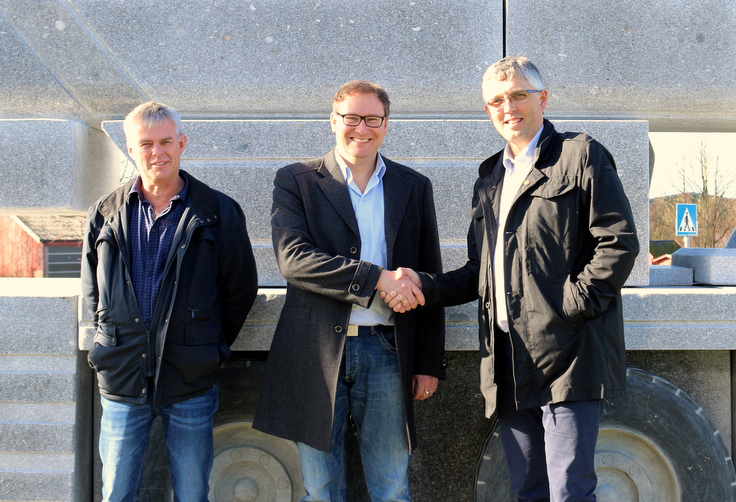 Fra venstre Birger Lea i Nordic Crane Vest, Kato Nordland i Arka Norge og Arild Netland i Stangeland Maskin.