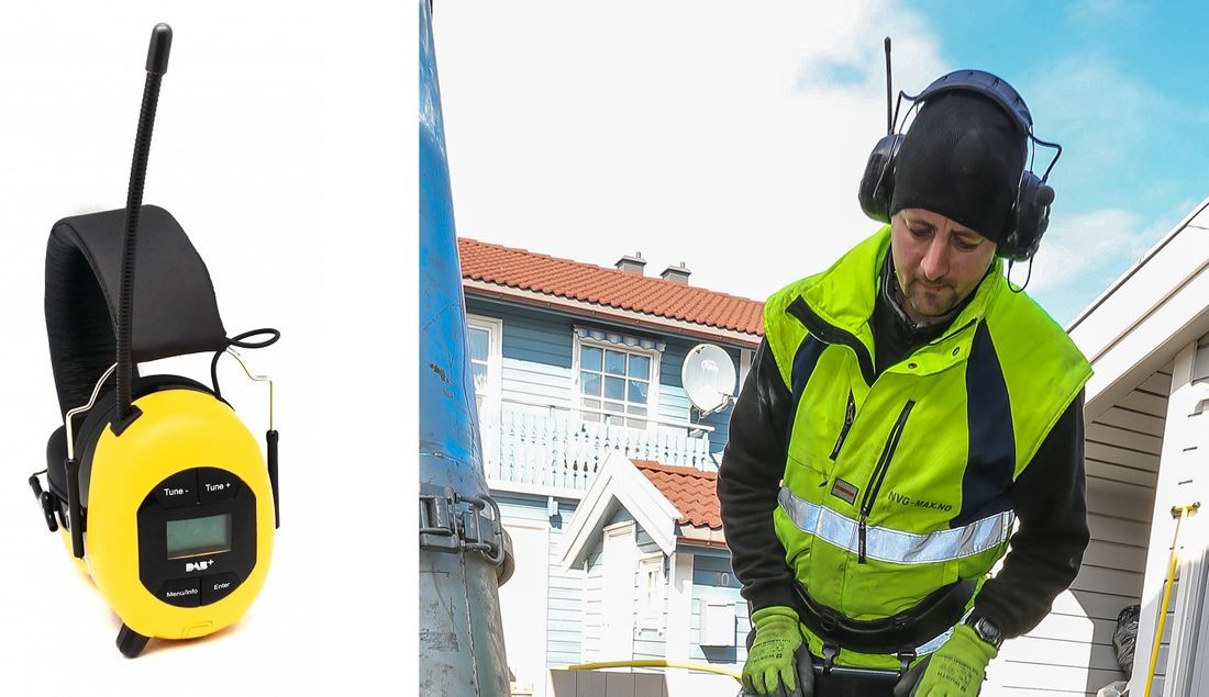 Med POP@work får du DAB+ i hørselvernet.
