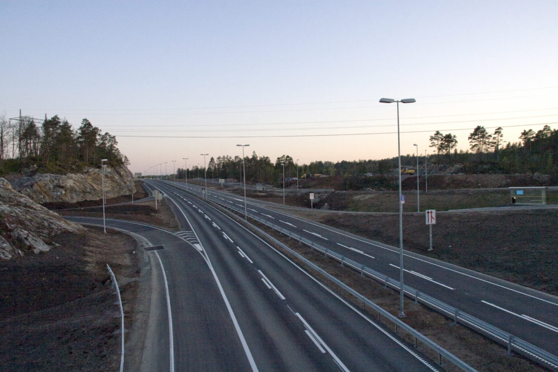 Illustrasjonsfoto fra E18 ved Kristiansand. (Wikimedia Commons).