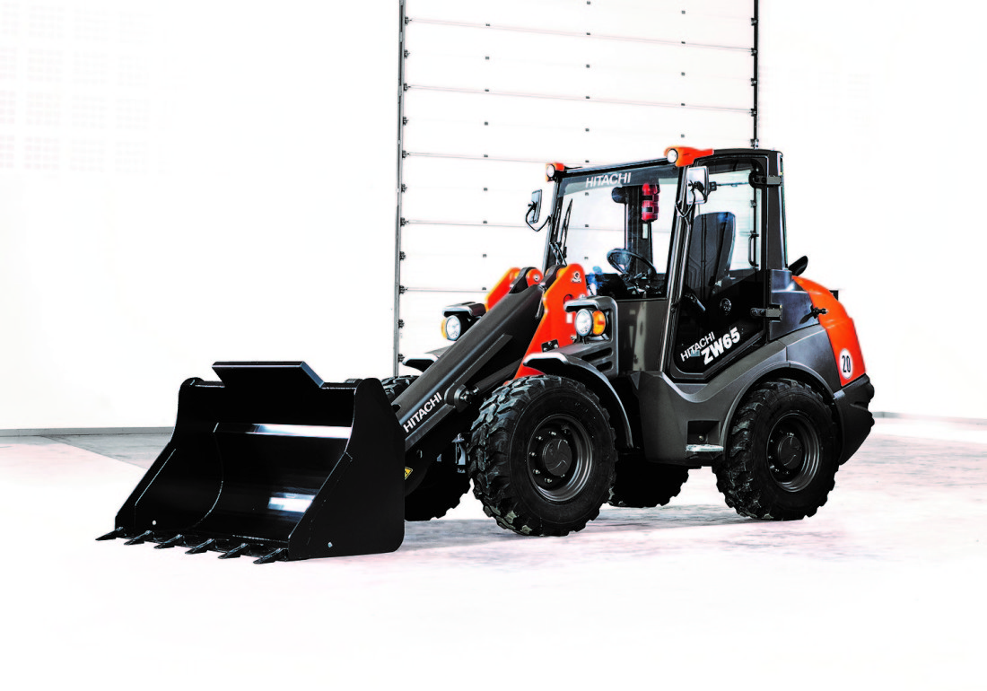 Hitachi ZW65-6 er en av de tre nye kompakte hjullasterne som nå lanseres.