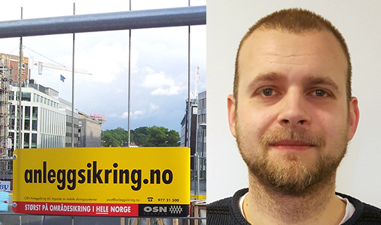 Willy Sabel er ansatt som produktansvarlig for kantsikring i OSN Anleggsikring. (Foto: OSN Anleggsikring).
