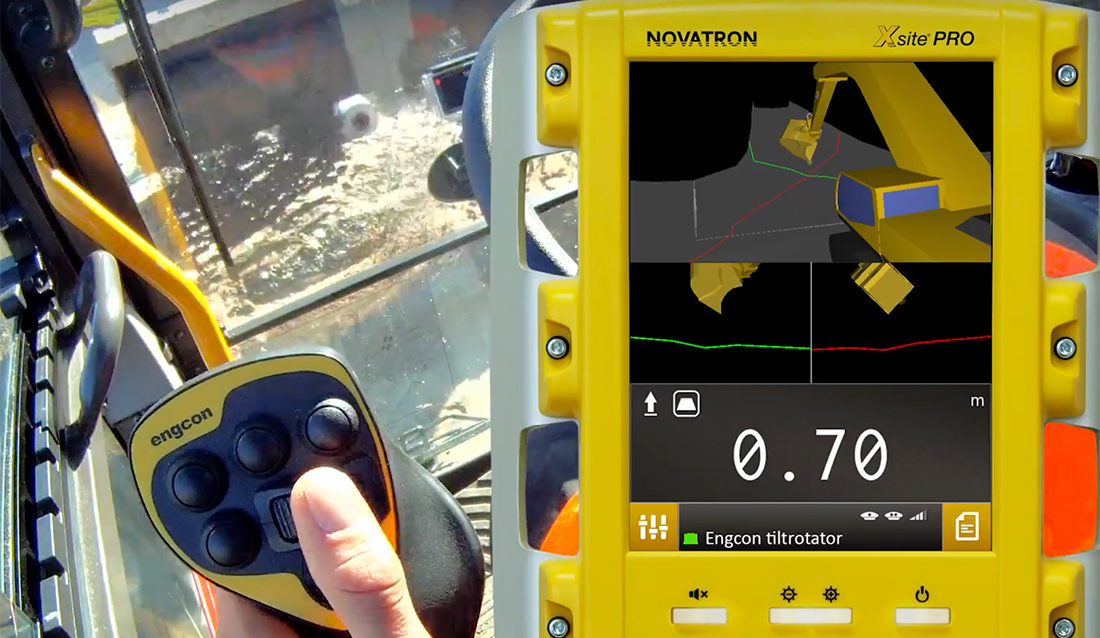 Engcon tiltrotator eps maskinstyring