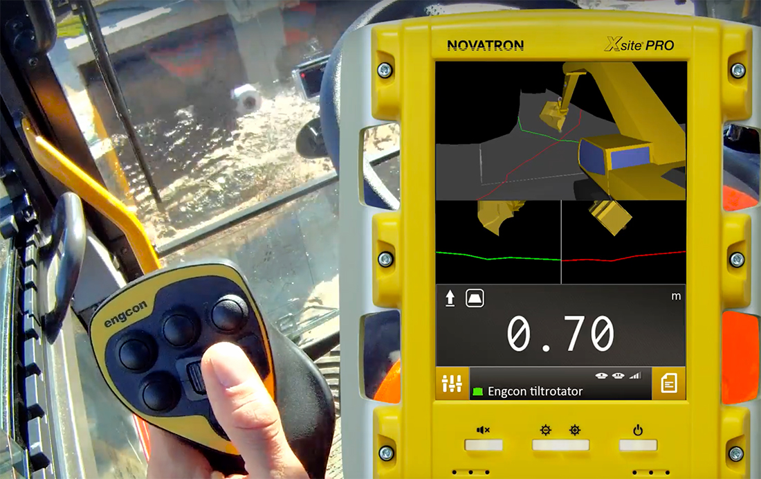 Engcon tiltrotator eps maskinstyring