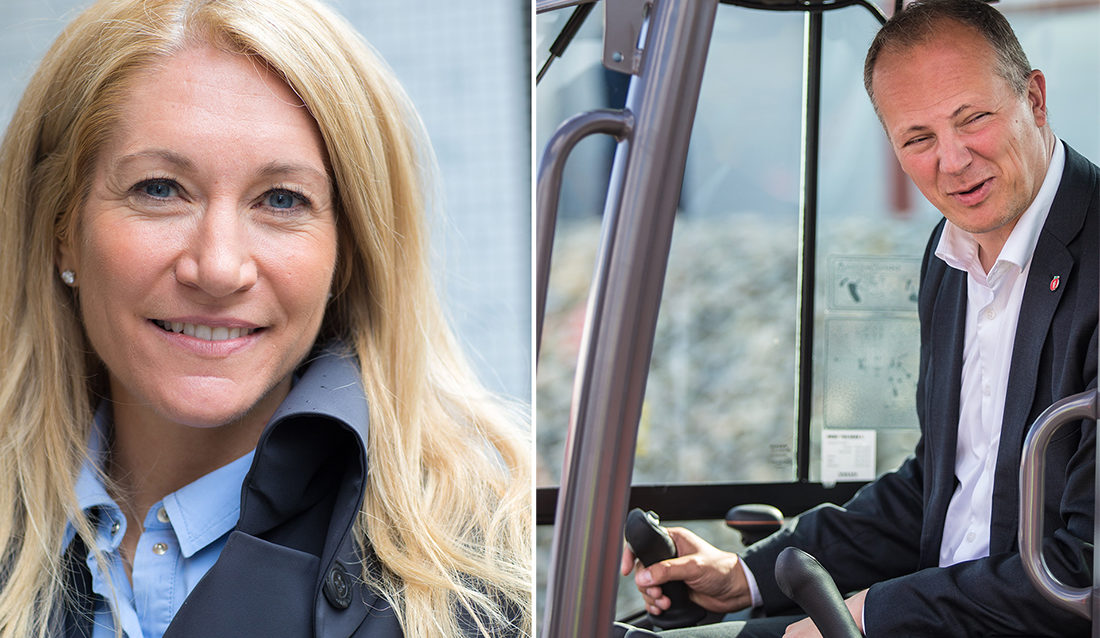 Adm. dir. Julie M. Brodtkorb i MEF og samferdselsminister Ketil Solvik-Olsen