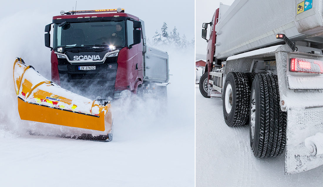 Helt ny Scania S650 4x4.4, firehjulstrekker med svingbar tredjeaksel.