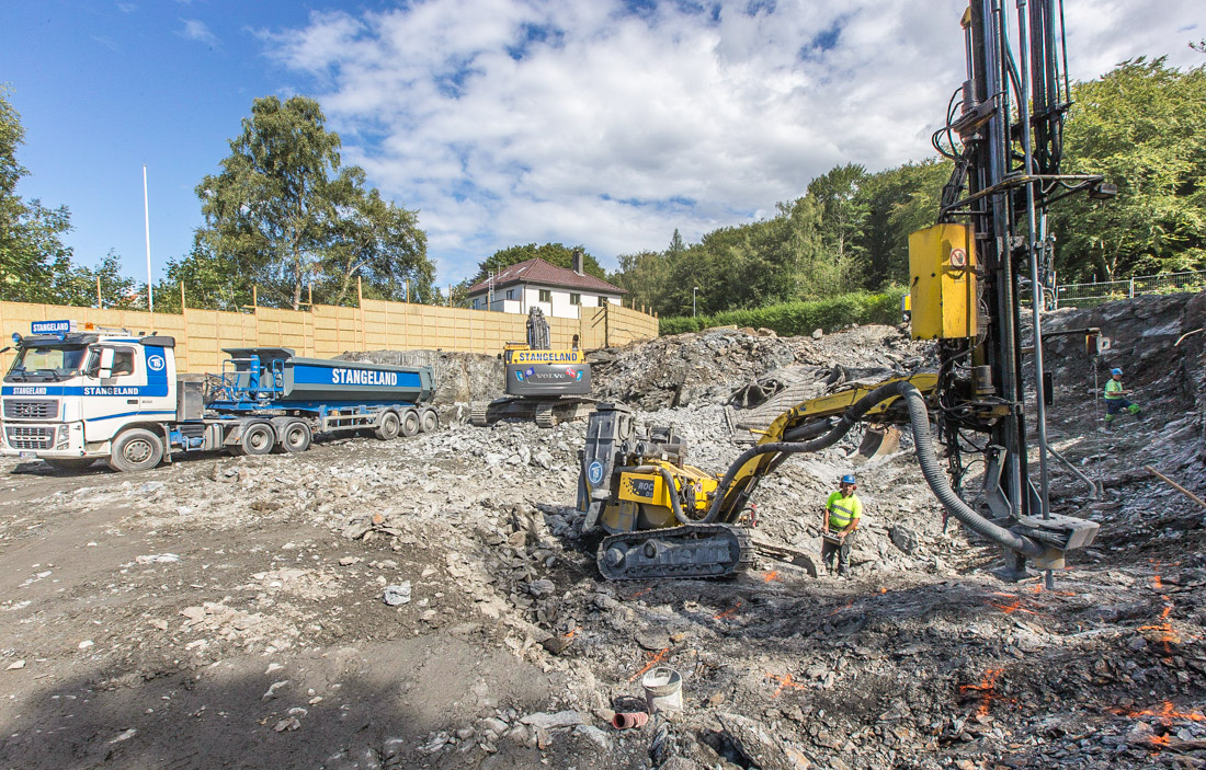 Stangeland på Eiganestunnelen-prosjektet, sommeren 2014.