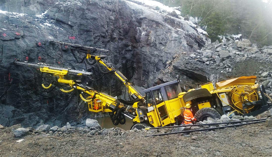 Atlas Copco borerigg tunnel Stardalen kraftverk