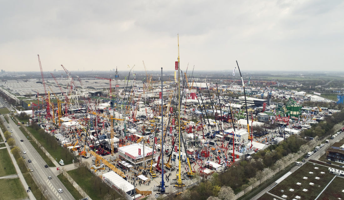 Utstillerarealet er på 614 000 kvadratmeter. (Foto: Bauma)