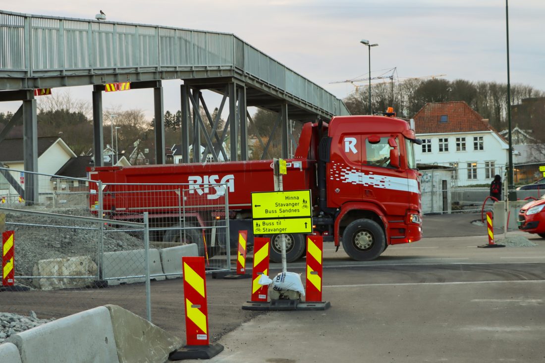 Lastebil på anlegg