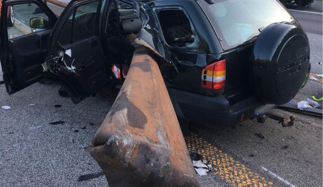 Ulykke E6 cortenstål