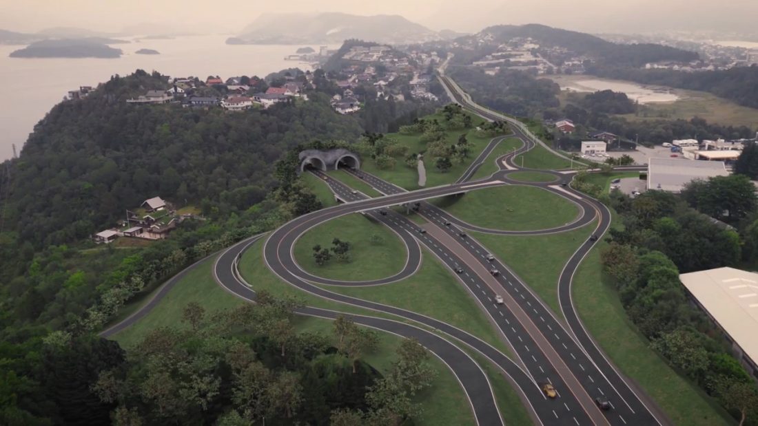 Det er stor interesse for å bygge den 2,6 kilometer lange Lerstadtunnelen i Ålesund. (Illustrasjon: RedAnt/Statens vegvesen)