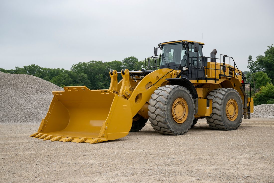Nye Cat 988 GC hjullaster er tilpasset for lasting av dumpere opp til Cat 775G-størrelse. (Foto: Caterpillar)