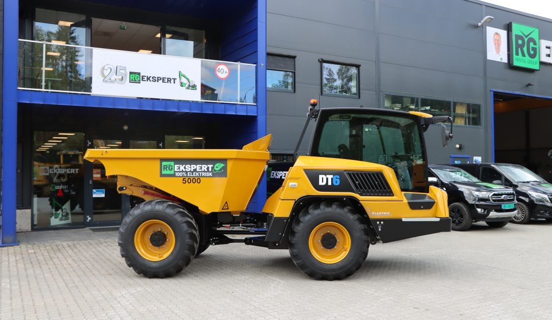 Norges første Hydrema DT6 electric ble levert til Rental Group Ekspert, og går inn i en allerede relativt stor elektrisk utleieflåte. (Foto: Njål Hagen)