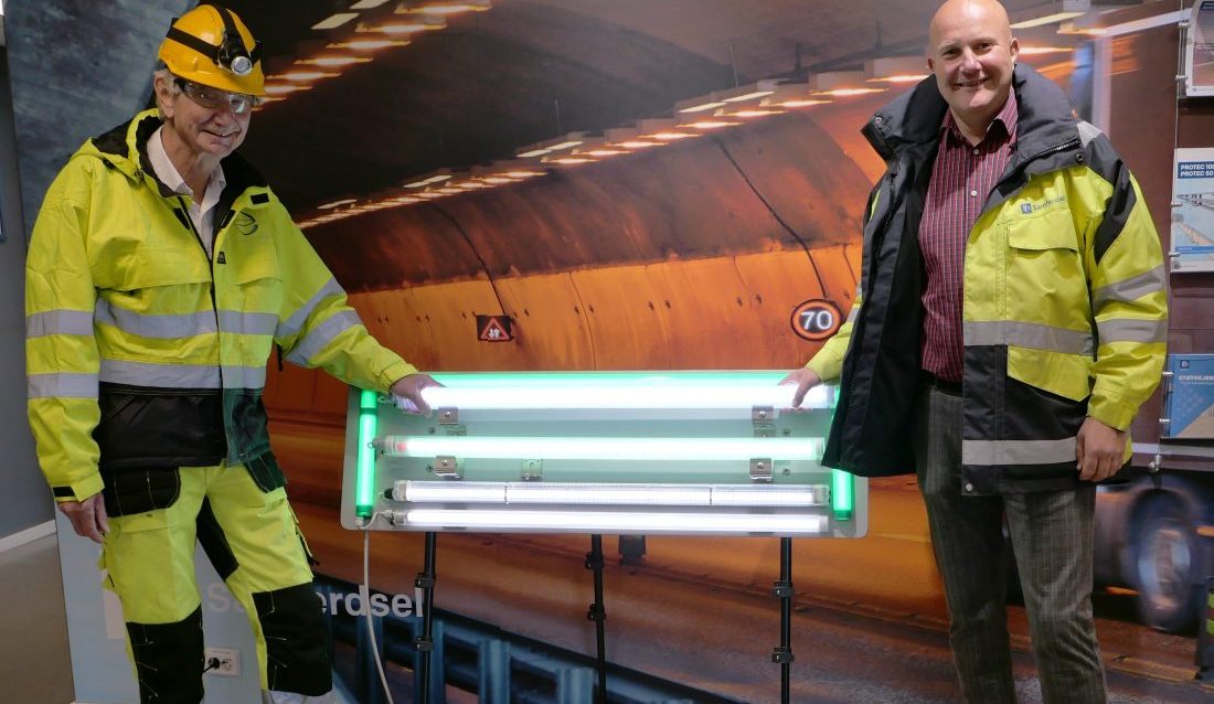 Morten Groseth, EnergyOptimal (t.v.), og Stian Auen, Brødrene Dahl Samferdsel. (Foto: BD SF)