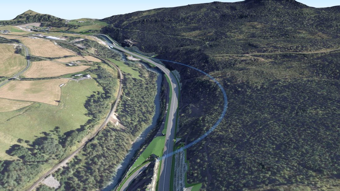 Illustrasjon fra modell E6 Berkåk – Vindåsliene. (Illustrasjon: Skanska)