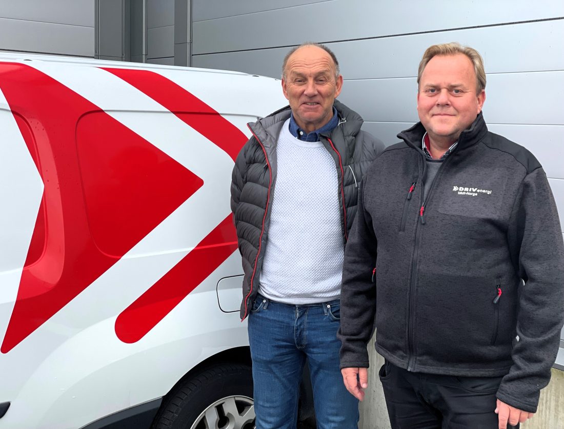 Daglig ledere i fusjonsselskapene: Geir Finse (t.v.) fra DRIV Energi, og Jan Håvard Hastadklev fra Trøndelag Diesel. (Foto: DRIV Energi)