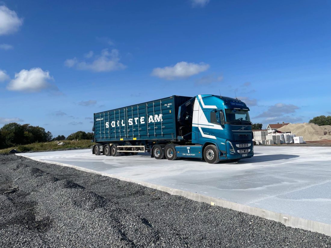 Transport av SoilSaver. (Foto: SoilSteam)