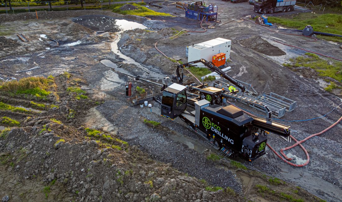 Eco Drilling ble etablert sent i 2021, og var først i Skandinavia med å ta i bruk en 80-tonns elektrisk drevet borerigg for styrt boring. (Foto: Jørn Søderholm)