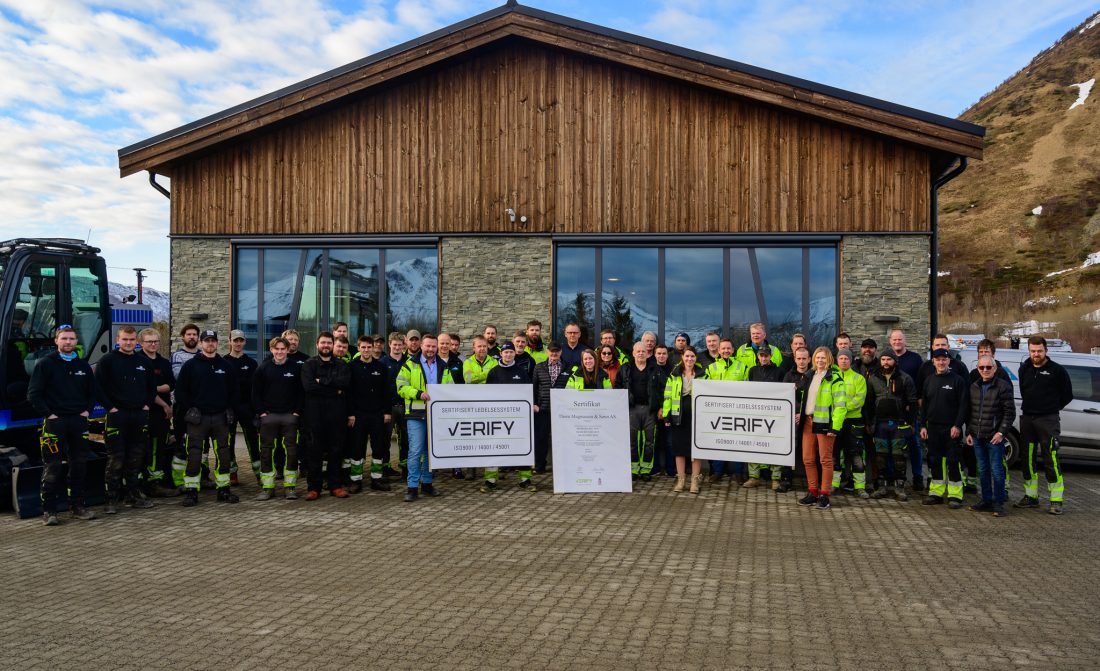 Bedriften har blitt ISO-sertifisert i hele tre standarder (ISO 9001, ISO 14001 og ISO 45001). (Foto: Olufsen Media)