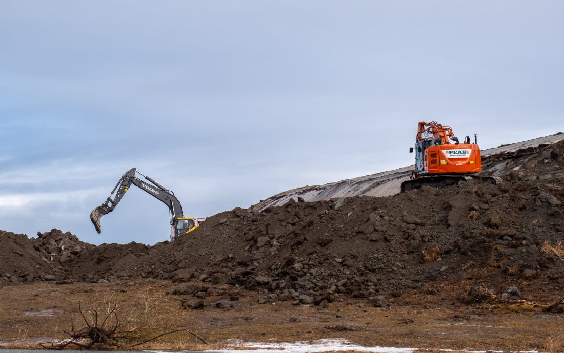 De forberedende anleggsarbeidene er i full gang på nye Bodø lufthavn. (Foto: Avinor)