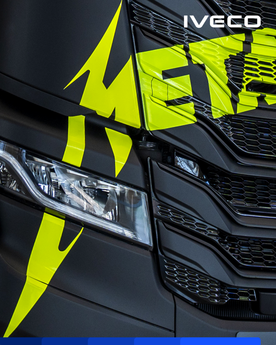 - Designet er veldig tøft! Det er ikke noen tvil om at det blir synlig på veien, så du kan være heldig å se konvoien, sier Anders Velta, Country Manager Iveco Norge. (Foto: Iveco)