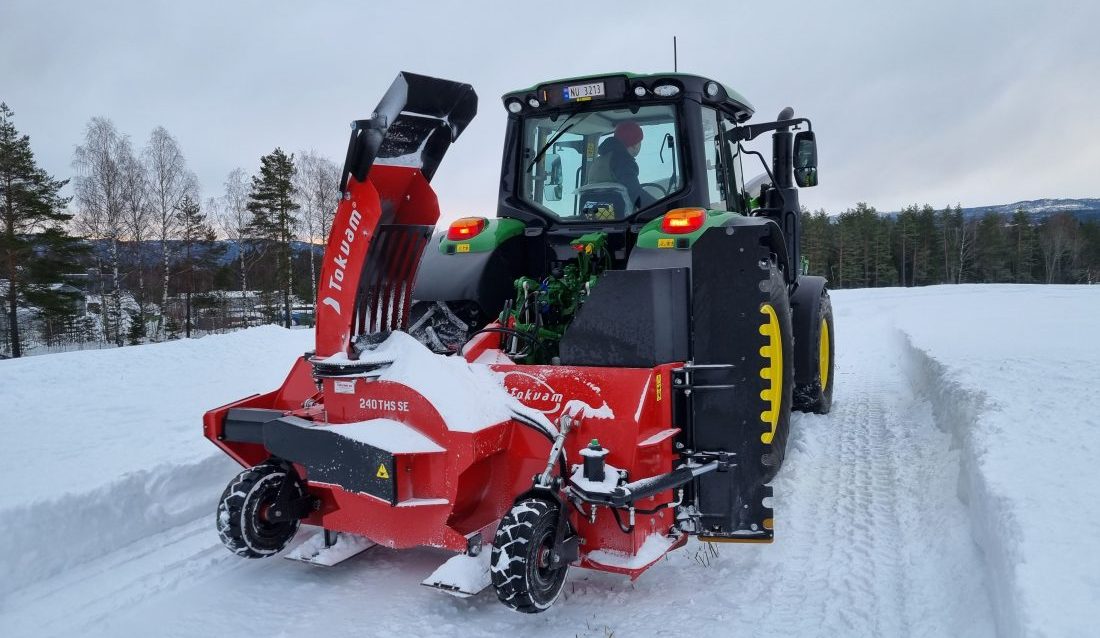 Tokvam lanserer en oppgradert versjon 240 THS to-trinns snøfres. Denne vises på Dyrsku’n til helgen. (Foto: Tokvam)