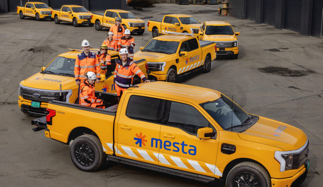 Mesta har gått til innkjøp av 35 stk. Ford F-150 Lightning. (Foto: Tom Egil Jensen/Mesta)