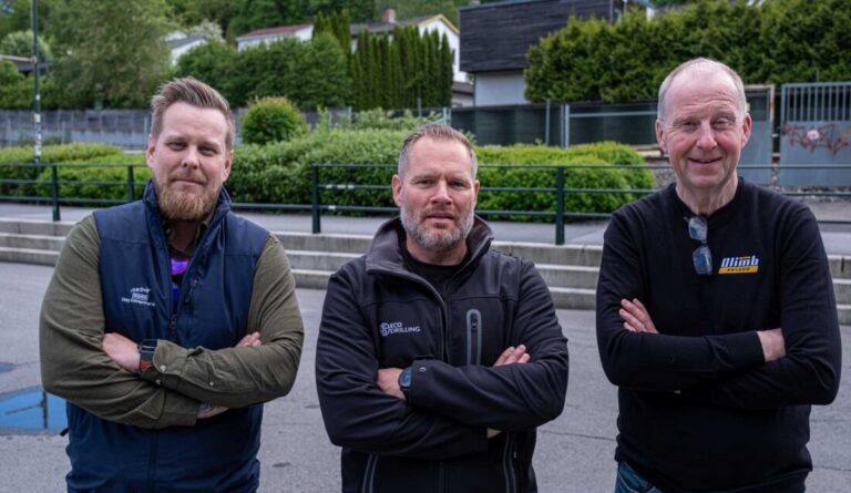 Entreprenør-alarm: Nedgang i VA-markedet mens nettet forfaller. Fra venstre: Sondre Dammen, Roger Trøsviken og Øystein Olimb. (Foto: Jørn Søderholm, Praktisk Talt AS)